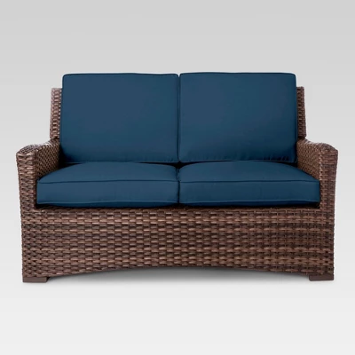 Halsted Wicker Patio Loveseat - Threshold 4 Halsted Wicker Patio Loveseat - Threshold - Image 4