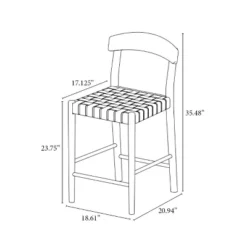 Cliff Haven Solid Wood With Woven Seat Counter Height Barstool - Threshold™ Designed With Studio McGee -Threshold GUEST 028577f6 8f3f 49ef 9a03 601c170f7db8