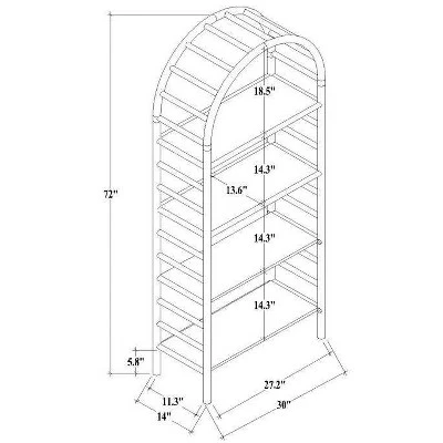 72" Holladay Curved Wooden Bookcase - Threshold™ Designed With Studio McGee 10 72" Holladay Curved Wooden Bookcase - Threshold™ Designed With Studio McGee - Image 10