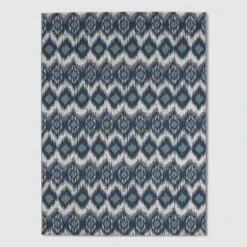 Ikat Outdoor Rug Blue - Threshold -Threshold GUEST 02d8b5bb 8882 41a0 9196 6e979d4f2286