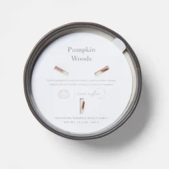 16oz Blackened Bowl Ceramic With Multi Woodwick And Dustcover Pumpkin Woods Candle Black - Threshold™ 7 16oz Blackened Bowl Ceramic With Multi Woodwick And Dustcover Pumpkin Woods Candle Black - Threshold™ -Threshold GUEST 03e9929e f920 4a95 ab68 41b0ac572b8d