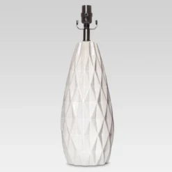 Faceted Ceramic Large Lamp Base White - Threshold -Threshold GUEST 048a6fec 999a 4be3 b619 5d35c87ec3f0