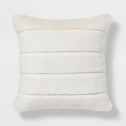Square Faux Fur Channeled Decorative Throw Pillow - Threshold™ -Threshold GUEST 04d5b405 08ea 499d b2bc 17d3b809ec84