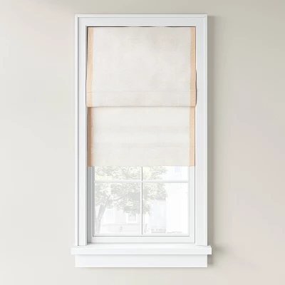 1pc Light Filtering Cordless Linen Blend Roman Window Shade Light Orange - Threshold™ 3 1pc Light Filtering Cordless Linen Blend Roman Window Shade Light Orange - Threshold™ - Image 3
