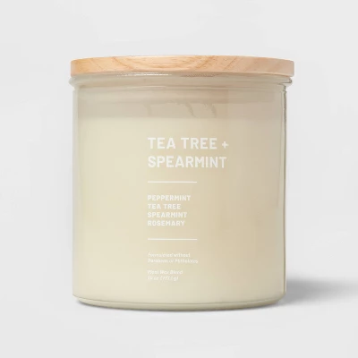 Glass Jar Tea Tree And Spearmint Candle Beige - Threshold™ 5 Glass Jar Tea Tree And Spearmint Candle Beige - Threshold™ - Image 5