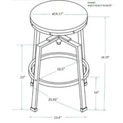Lewiston Adjustable Swivel Barstool - Threshold -Threshold GUEST 08a4a797 b4f3 4d78 98f5 a28987c45647
