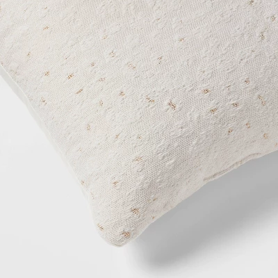 18"x18" Luxe Leopard Jacquard Square Decorative Pillow Ivory - Threshold™ 3 18"x18" Luxe Leopard Jacquard Square Decorative Pillow Ivory - Threshold™ - Image 3