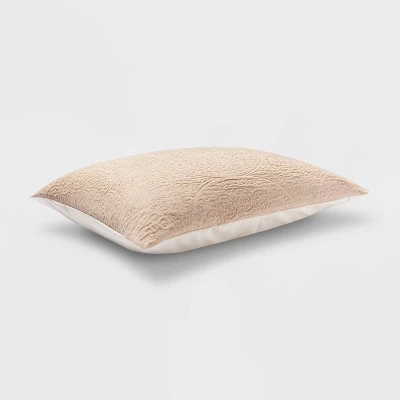 Matelassé Medallion Coverlet Sham Beige - Threshold™ 2 Matelassé Medallion Coverlet Sham Beige - Threshold™ - Image 2