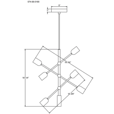 3-Arm Chandelier Brass (Includes Vintage Light Bulbs) - Threshold™ 4 3-Arm Chandelier Brass (Includes Vintage Light Bulbs) - Threshold™ - Image 4