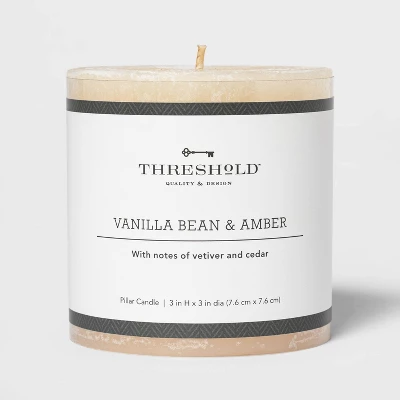 Pillar Vanilla Bean And Amber Candle - Threshold™ 2 Pillar Vanilla Bean And Amber Candle - Threshold™ - Image 2