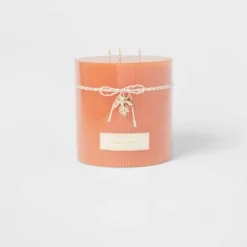 Ribbed Pillar Pumpkin Spice Candle - Threshold™ -Threshold GUEST 0d63d7f3 068b 4568 b0aa dd0d0ee144a9