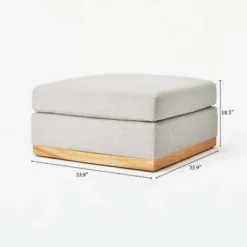 Woodland Hills Modular Sectional Ottoman Light Gray - Threshold™ Designed With Studio McGee -Threshold GUEST 0ed068aa 7686 4196 a244 18c08b84b454