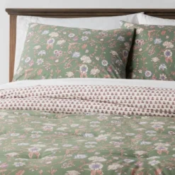 Boho Reversible Printed Comforter & Sham Set Green Floral - Threshold™ 9 Boho Reversible Printed Comforter & Sham Set Green Floral - Threshold™ -Threshold GUEST 0f9c84d0 5a70 47f3 b289 ffe81d435ba1