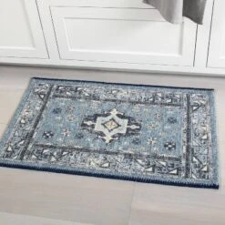 Vintage Persian Medallion Kitchen Rug Blue - Threshold™