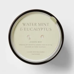 Colored Vase Glass With Dustcover Watermint And Eucalyptus Candle Green - Threshold™ -Threshold GUEST 138a925b cebc 4734 877a 32f650153977