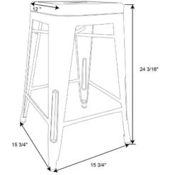 Set Of 2 Carlisle Backless Swivel Counter Height Barstool Matte Black - Threshold™ -Threshold GUEST 15d5afed 18c0 46bb bc02 db716f3bc002
