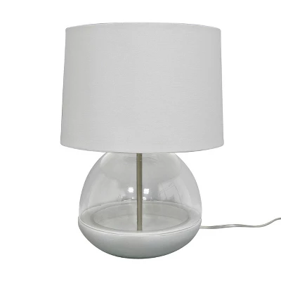 Glass Mixed Material Table Lamp Gray (Includes LED Light Bulb) - Threshold™ 3 Glass Mixed Material Table Lamp Gray (Includes LED Light Bulb) - Threshold™ - Image 3