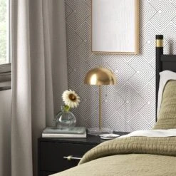 Dome Table Lamp With Acrylic Base Brass - Threshold™ -Threshold GUEST 19454f04 c8ef 495e 8c0d 3cd404761f71