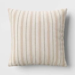 Cotton Flax Woven Striped Square Throw Pillow - Threshold™ 8 Cotton Flax Woven Striped Square Throw Pillow - Threshold™ -Threshold GUEST 198ca62a 31c1 4b5d b1dc 9f59aefb0017