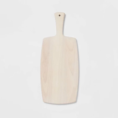 17" X 7" Rubberwood White Washed Serving Board - Threshold™ 2 17" X 7" Rubberwood White Washed Serving Board - Threshold™ - Image 2