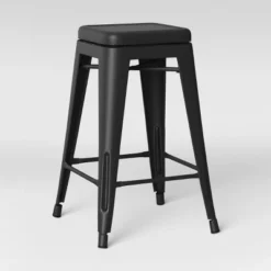 Set Of 2 Carlisle Backless Swivel Counter Height Barstool Matte Black - Threshold™ -Threshold GUEST 1ab67110 142e 49dc 94a3 87d6d18c09f9
