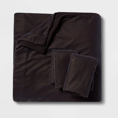 Lustrous Velvet Duvet Cover & Sham Set - Threshold™ 3 Lustrous Velvet Duvet Cover & Sham Set - Threshold™ - Image 3