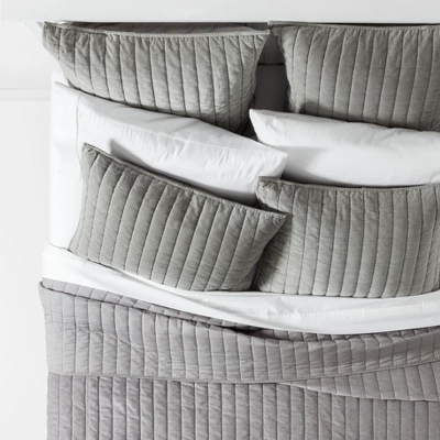 Channel Stitch Velvet Bedding Collection - Threshold 1 Channel Stitch Velvet Bedding Collection - Threshold