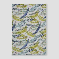 Botanical Rectangular Woven Outdoor Area Rug Blue/Green - Threshold™
