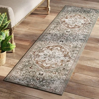 2'x7' Runner Rowland Companion Persian Style Woven Rug Gray - Threshold™ 1 2'x7' Runner Rowland Companion Persian Style Woven Rug Gray - Threshold™