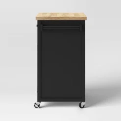 Windham Wood Top Kitchen Cart - Black - Threshold™ -Threshold GUEST 1cdd1e03 5571 4873 a483 1e00574e2a6f