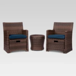 Halsted 5pc Wicker Small Space Patio Furniture Set - Threshold 27 Halsted 5pc Wicker Small Space Patio Furniture Set - Threshold -Threshold GUEST 1ced16bd 3338 4b20 ad53 18ec10aa17b8