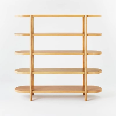 57" Portola Hills 5 Shelf Horizontal Bookcase - Threshold™ Designed With Studio McGee 2 57" Portola Hills 5 Shelf Horizontal Bookcase - Threshold™ Designed With Studio McGee - Image 2