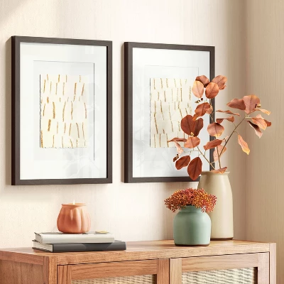 16" X 20" 2pk Random Stripes Framed Under Glass - Threshold™ 1 16" X 20" 2pk Random Stripes Framed Under Glass - Threshold™