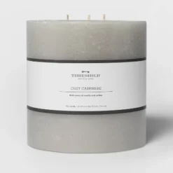 Pillar Cozy Cashmere Candle Gray - Threshold™ -Threshold GUEST 1df3b7c7 4c0b 408e b004 11422712fe0f