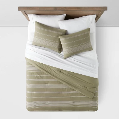Cotton Woven Stripe Comforter & Sham Set - Threshold™ 2 Cotton Woven Stripe Comforter & Sham Set - Threshold™ - Image 2