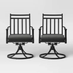 Fairmont 2pk Metal Patio Swivel Rocking Dining Chair - Threshold -Threshold GUEST 1e9b80f3 fa2a 4195 8a24 8c87b2112c2f