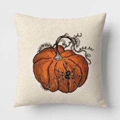 Pumpkin With Spider Cotton Square Halloween Throw Pillow Ivory - Threshold™ 9 Pumpkin With Spider Cotton Square Halloween Throw Pillow Ivory - Threshold™ -Threshold GUEST 1ecd4b9d 2a11 42dc a5f9 a644f4927d75