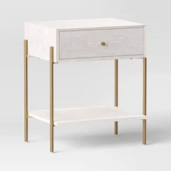 Natural Luxe Accent Table Off-White - Threshold™ -Threshold GUEST 1f1e1916 28a3 49ca b089 317f9fd81601