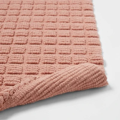 20"x32" Square Tufted Bath Rug Clay Pink - Threshold™ 3 20"x32" Square Tufted Bath Rug Clay Pink - Threshold™ - Image 3