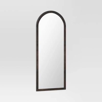 30" X 74" Bullnose Floor Mirror Black - Threshold™ 2 30" X 74" Bullnose Floor Mirror Black - Threshold™ - Image 2