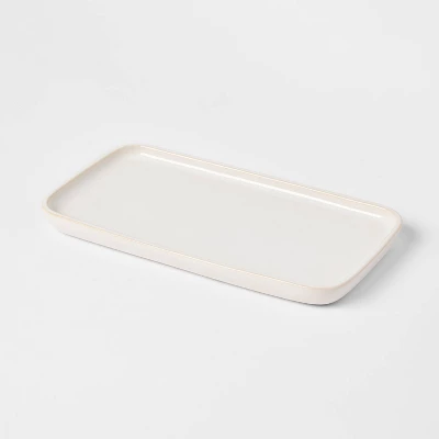 Ceramic Vanity Tray White - Threshold™ 3 Ceramic Vanity Tray White - Threshold™ - Image 3