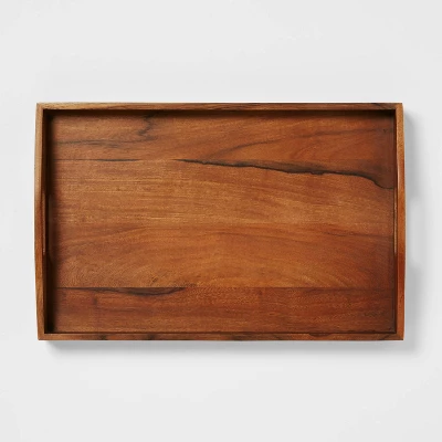 20" X 13" Wood Signature Serving Tray - Threshold™ 2 20" X 13" Wood Signature Serving Tray - Threshold™ - Image 2