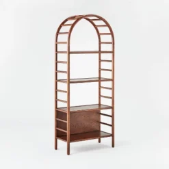 72" Holladay Curved Wooden Bookcase - Threshold™ Designed With Studio McGee 22 72" Holladay Curved Wooden Bookcase - Threshold™ Designed With Studio McGee -Threshold GUEST 245145c7 43e9 43cb 9096 d7c8d5f6dc83