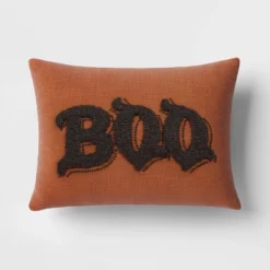 Oversize Boo Tufted Woven Cotton Lumbar Halloween Throw Pillow - Threshold™ -Threshold GUEST 251345a3 044a 4aa3 91ad 1a9a61a5cdf2