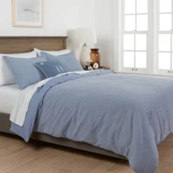 Washed Waffle Weave Duvet Cover & Sham Set - Threshold