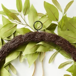 Oversized Fall Leaf Wreath With Velvet Ribbon Green - Threshold™ Designed With Studio McGee 5 Oversized Fall Leaf Wreath With Velvet Ribbon Green - Threshold™ Designed With Studio McGee -Threshold GUEST 2574e576 e2c8 4665 b173 b91d3a283a6d