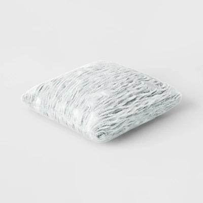 Tipped Snow Leopard Faux Fur Square Throw Pillow - Threshold™ 2 Tipped Snow Leopard Faux Fur Square Throw Pillow - Threshold™ - Image 2