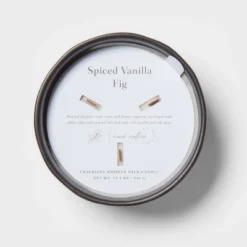 16oz Blackened Bowl Ceramic With Multi Woodwick And Dustcover Spice Vanilla Fig Candle Black - Threshold™ 7 16oz Blackened Bowl Ceramic With Multi Woodwick And Dustcover Spice Vanilla Fig Candle Black - Threshold™ -Threshold GUEST 27c974af f7f8 4836 a0f9 674e7512c70b