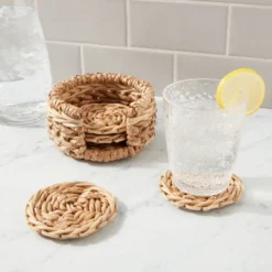 4pk Seagrass Coasters With Holder - Threshold™
