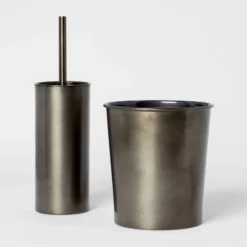 Aluminum Waste With Aged Metal Finish Gray - Threshold™ -Threshold GUEST 28efd4fd eb98 43a8 b382 9a68f9f46905